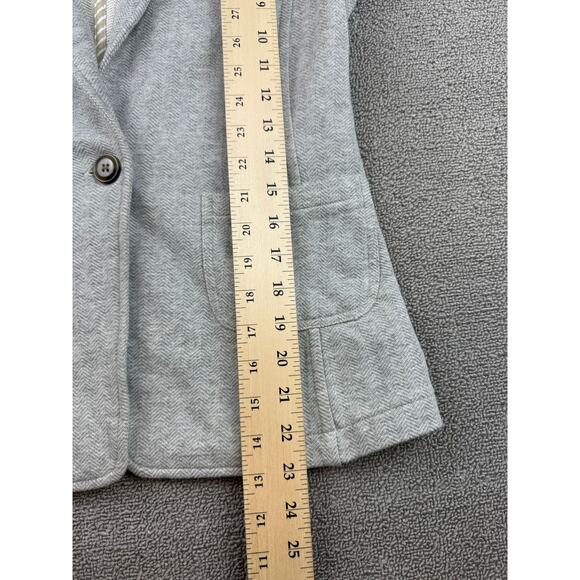 Ecru Women Small Gray Knit Blazer Light Weight Minimalist - Picture 7 of 14